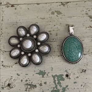 Premier Designs Costume Jewelry. Brooch & Pendant Lot